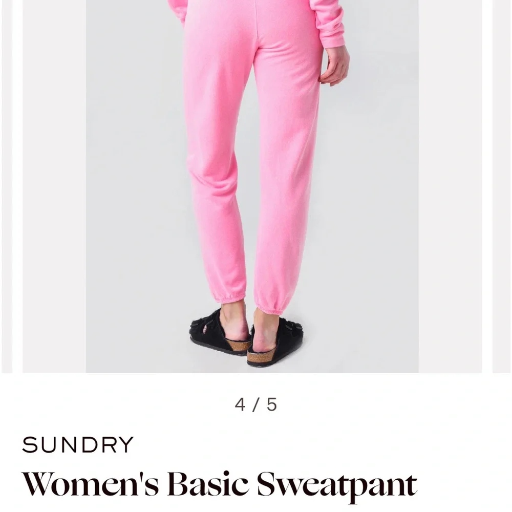 The Sundry Women's Basic Sweatpant baby pink - Picture 2 of 5